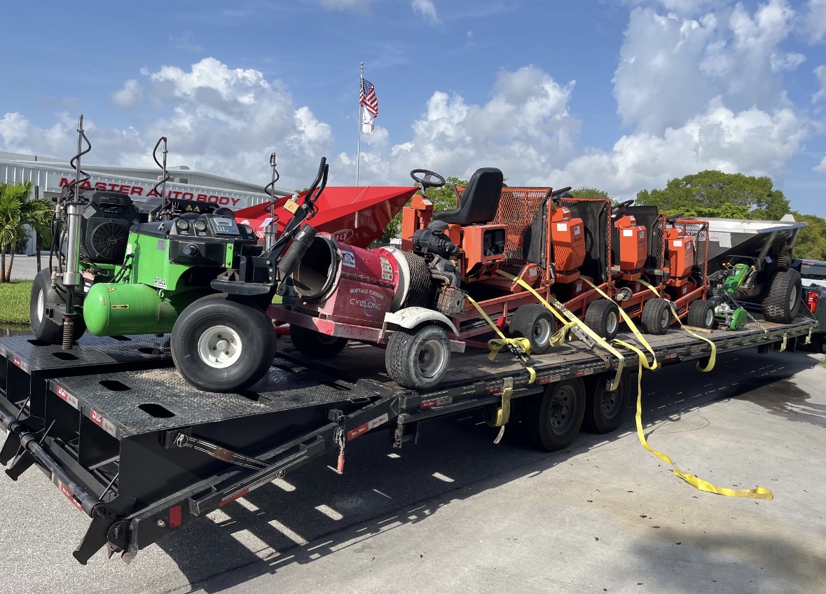 Cutting Green Can Ship Tractors